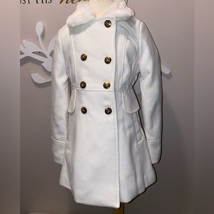 White & Gold Girls Coat Size 10 Jessica Simpson